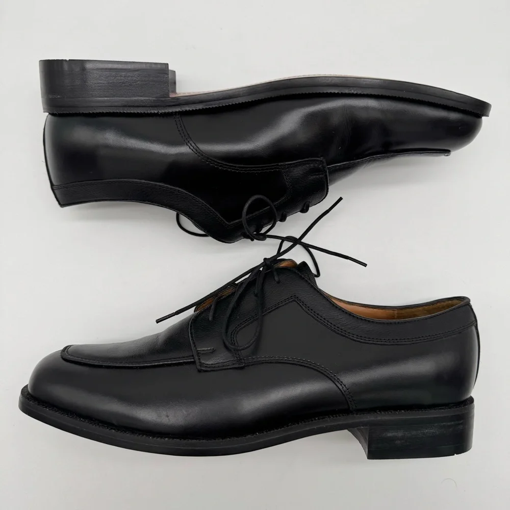 French Shriner Fargo Black Leather Oxford Size 10.5 M